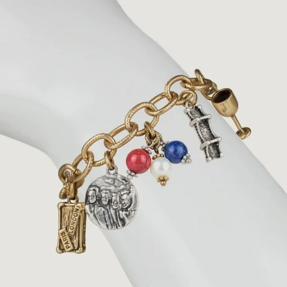 Patricia Nash USA Charm Bracelet World Traveler Collection - Picture 3 of 4